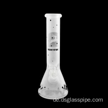 15 Zoll Becher Sandstrahlglas Rauchpfeife Shisha -Glaswasserrohr mit schwarzem diffusen Downstamm und 14 mm männliche Schüssel